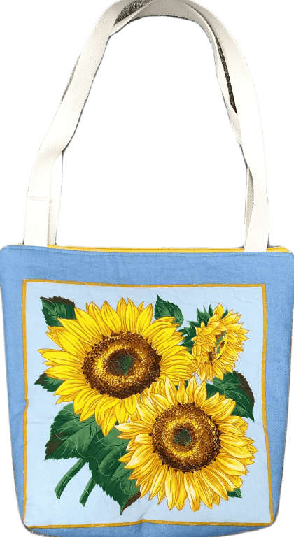 A GIRL WITH A SUNFLOWER - White Tote Bag - Frankly Wearing